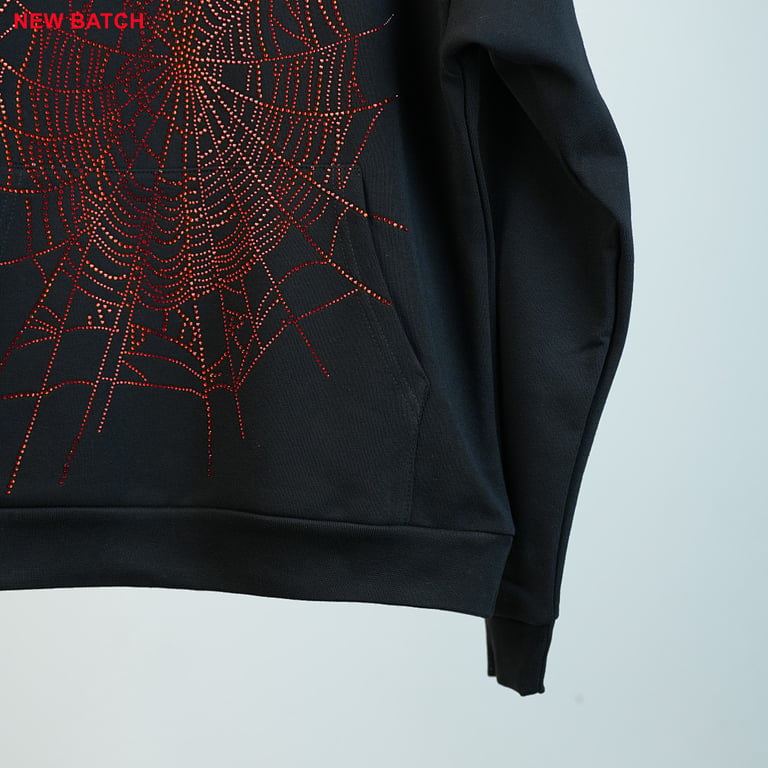 Sp5der OG Rhinestone Logo Hoodie Black - 20