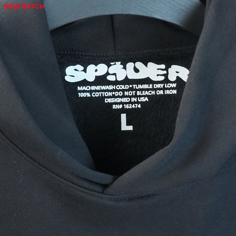 Sp5der OG Rhinestone Logo Hoodie Black - 3