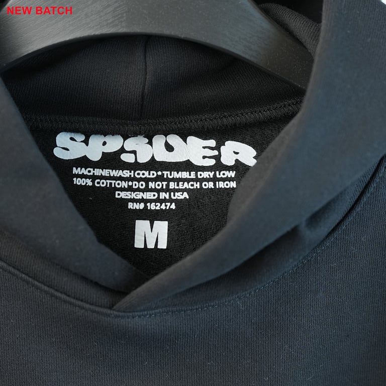 Sp5der OG Rhinestone Logo Hoodie Black - 24