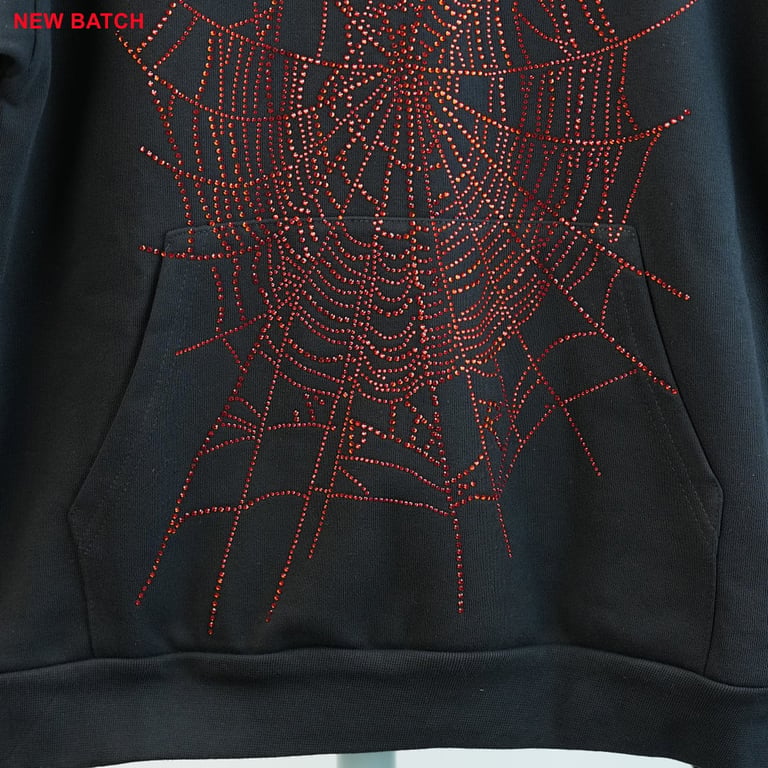 Sp5der OG Rhinestone Logo Hoodie Black - 25