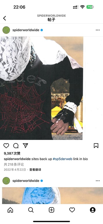 Sp5der OG Rhinestone Logo Hoodie Black - 36