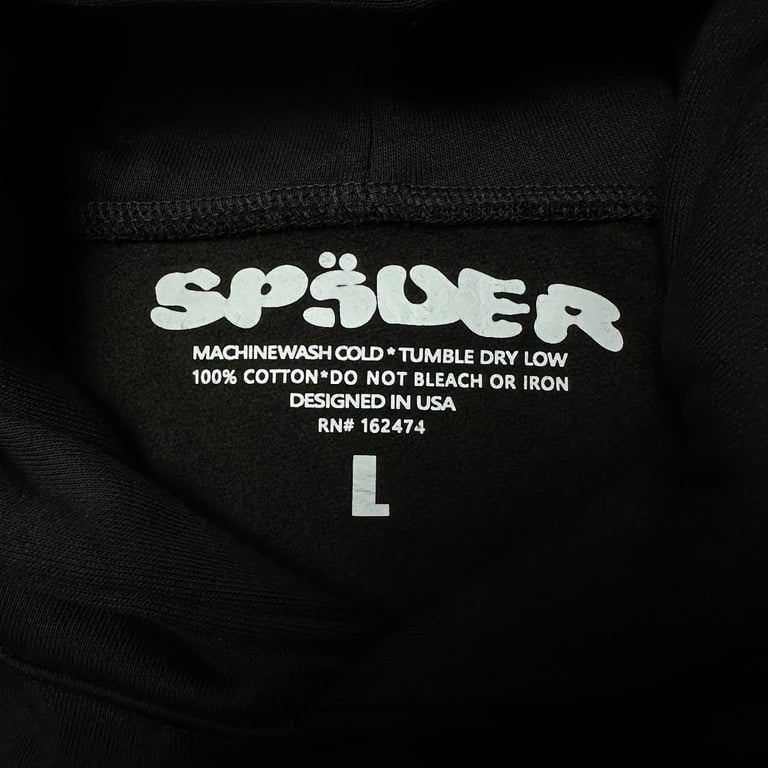 Sp5der OG Rhinestone Logo Hoodie Black - 46