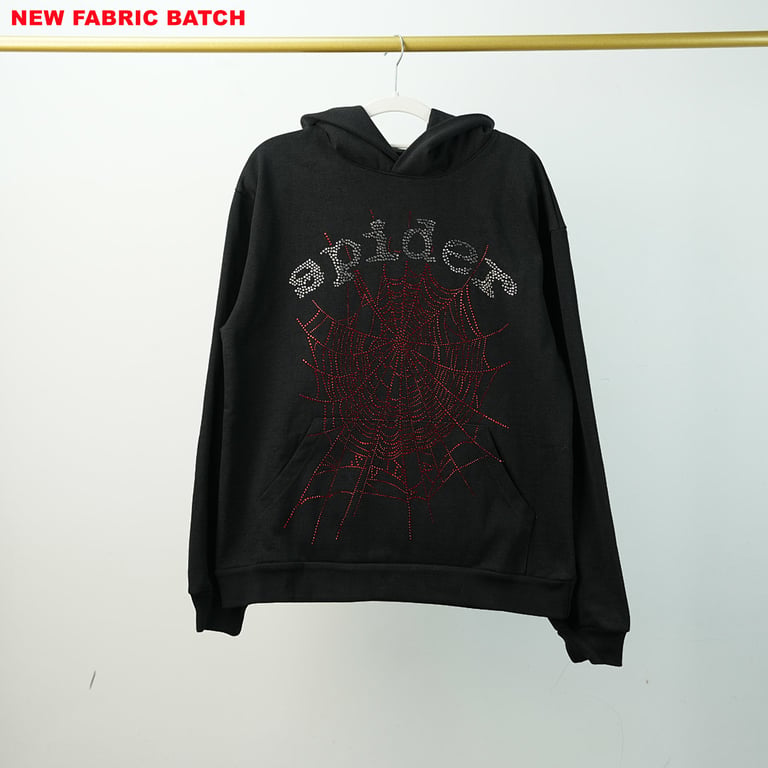 Sp5der OG Rhinestone Logo Hoodie Black - 54