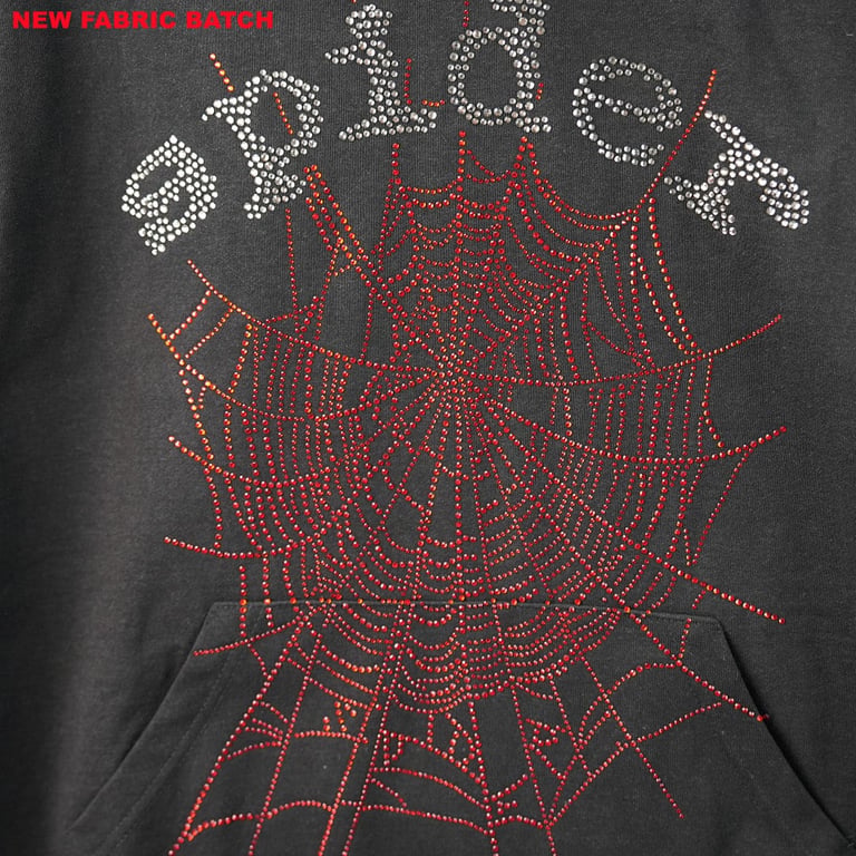 Sp5der OG Rhinestone Logo Hoodie Black - 59