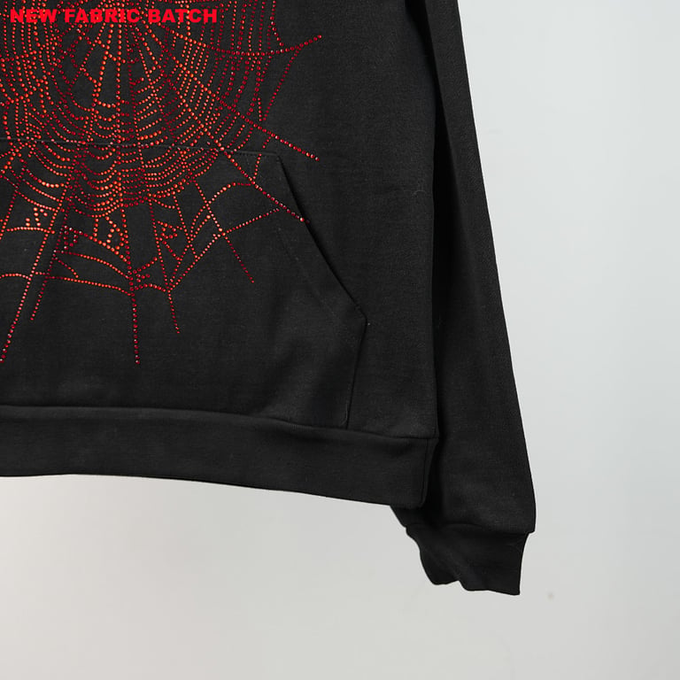 Sp5der OG Rhinestone Logo Hoodie Black - 63