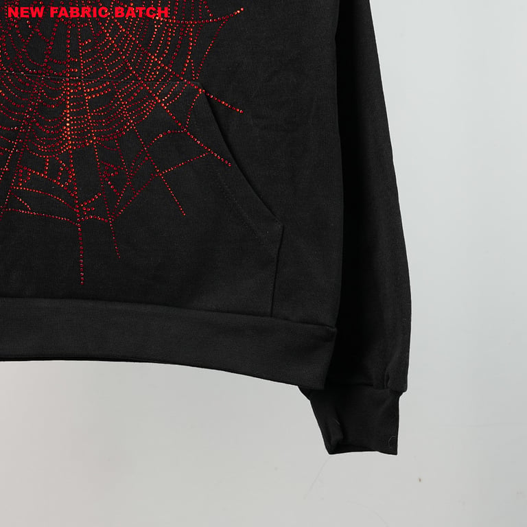 Sp5der OG Rhinestone Logo Hoodie Black - 70