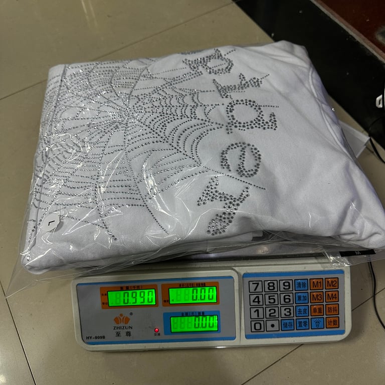 Sp5der Rhinestone Logo Hoodie White - 2