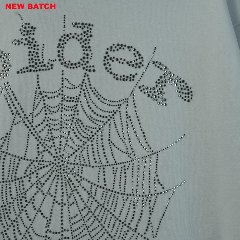 Sp5der Rhinestone Logo Hoodie White - 39