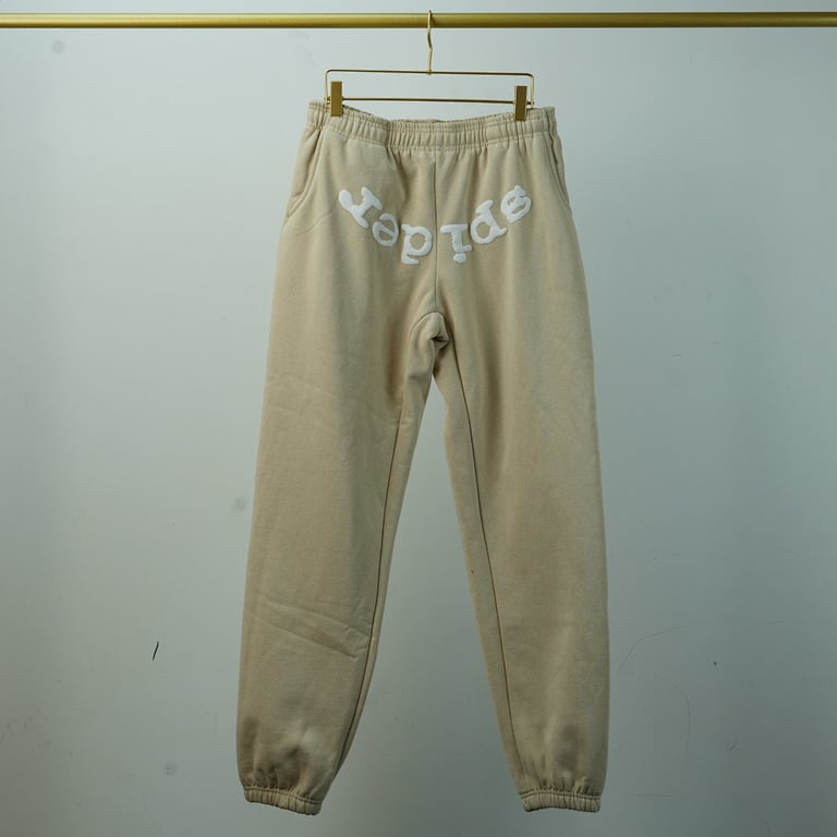 Sp5der Web Graphic Sweatpant Beige - 5