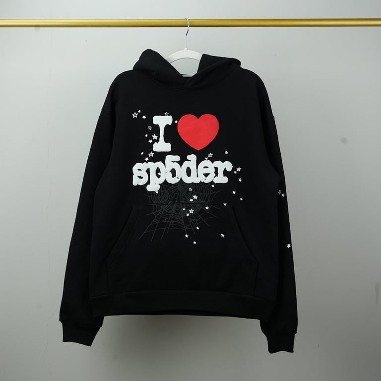 Sp5der IHeart SP5 Souvenir Hoodie Black - 11