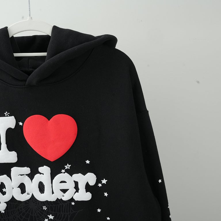 Sp5der IHeart SP5 Souvenir Hoodie Black - 14