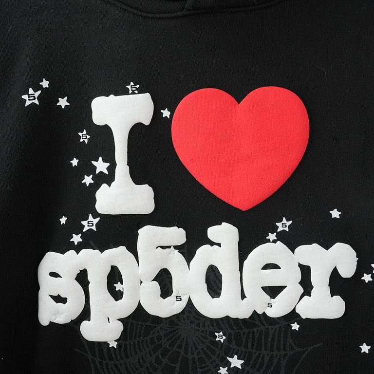 Sp5der IHeart SP5 Souvenir Hoodie Black - 19