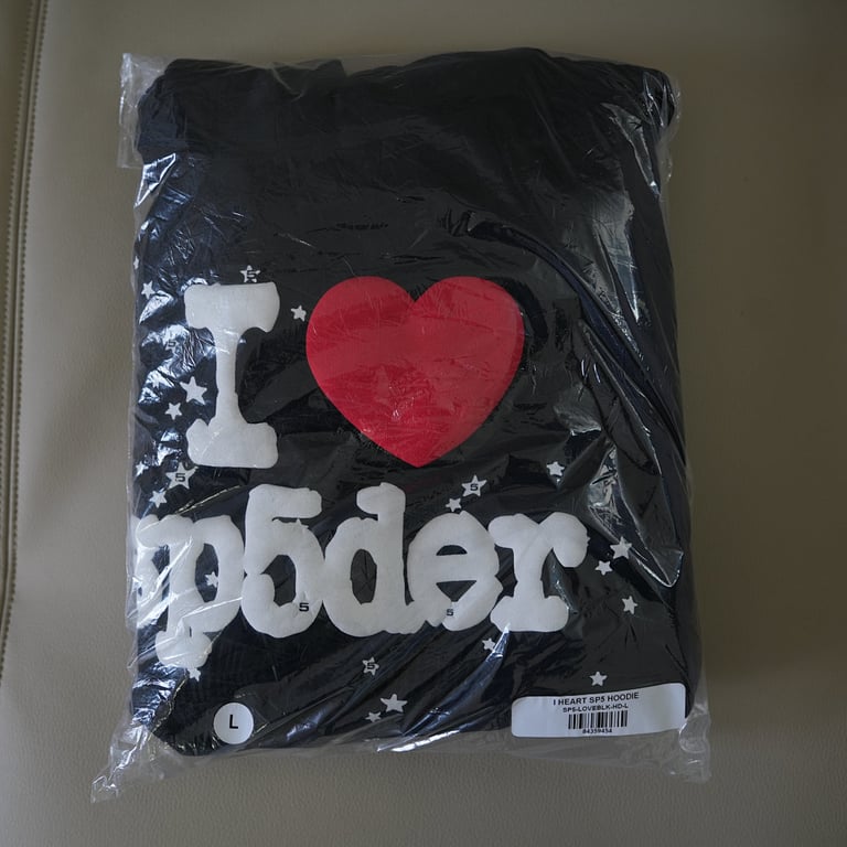 Sp5der IHeart SP5 Souvenir Hoodie Black - 20