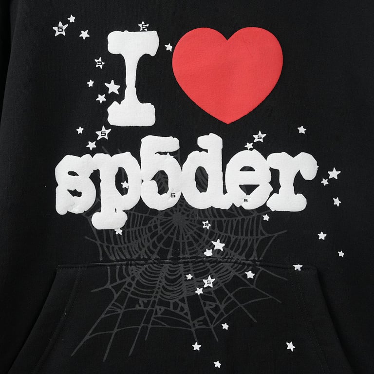 Sp5der IHeart SP5 Souvenir Hoodie Black - 4