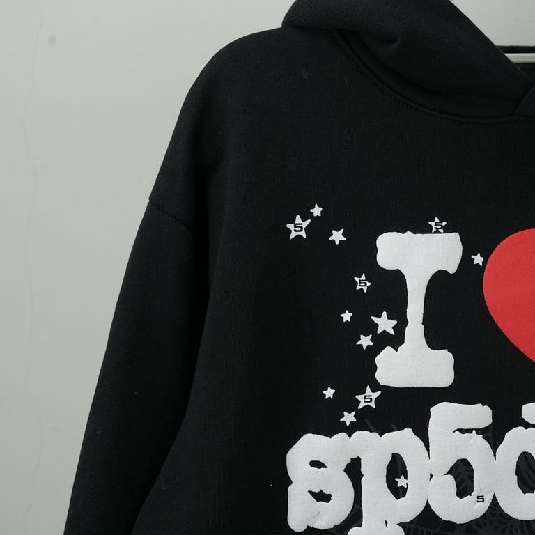 Sp5der IHeart SP5 Souvenir Hoodie Black - 8