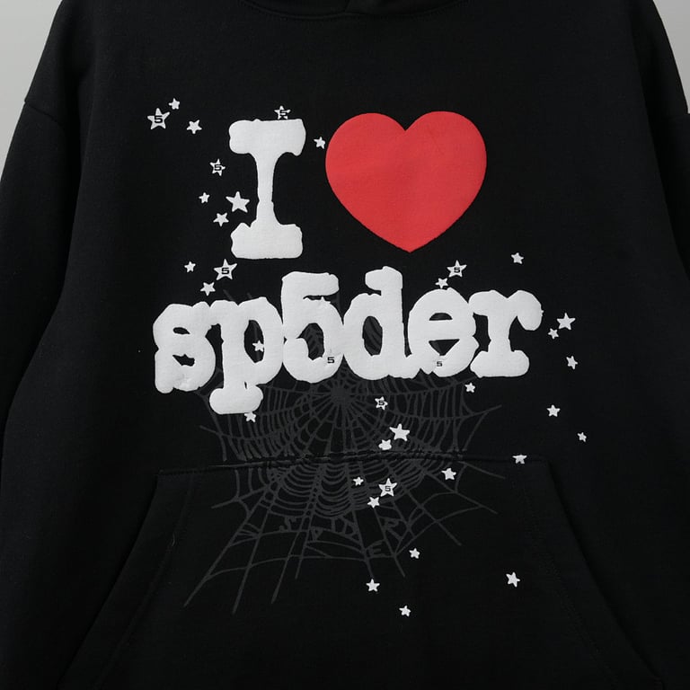 Sp5der IHeart SP5 Souvenir Hoodie Black - 9