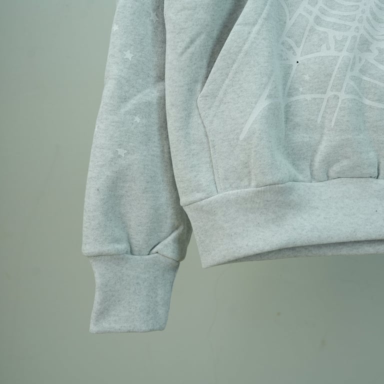 Sp5der OG Web Hoodie Heather Grey - 17