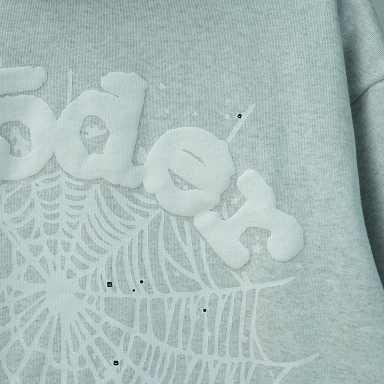 Sp5der OG Web Hoodie Heather Grey - 19