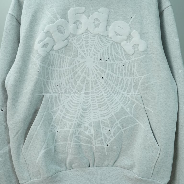 Sp5der OG Web Hoodie Heather Grey - 6