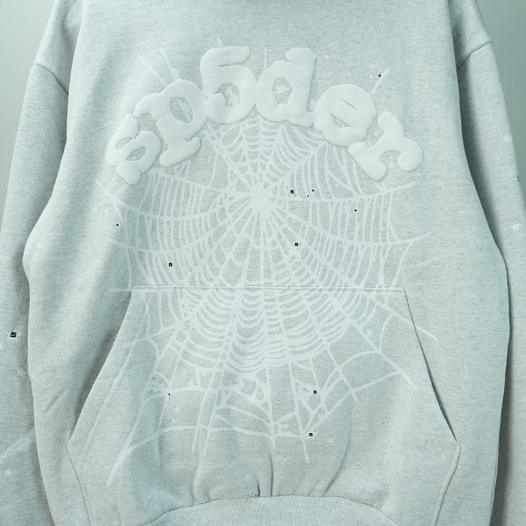 Sp5der OG Web Hoodie Heather Grey - 7