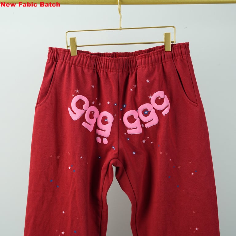 Sp5der Worldwide Red Angel Number 555 Sweatpants - 14