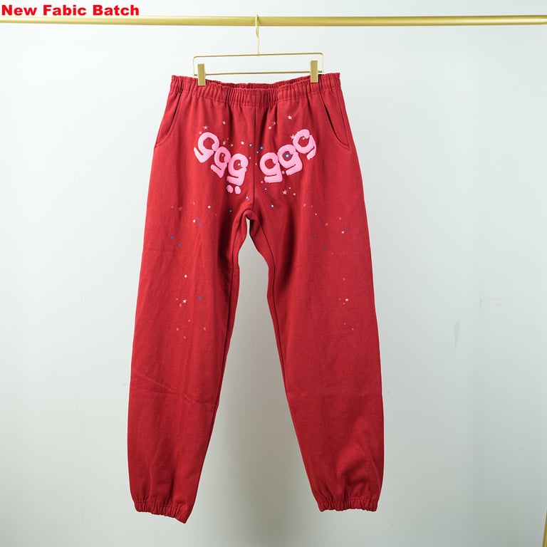 Sp5der Worldwide Red Angel Number 555 Sweatpants - 15
