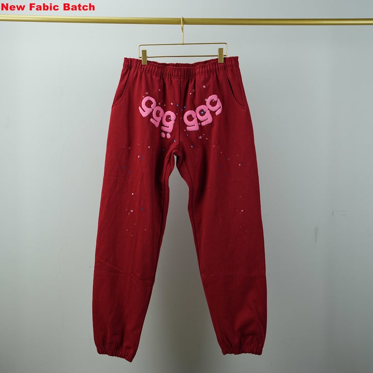 Sp5der Worldwide Red Angel Number 555 Sweatpants - 16