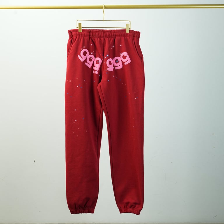 Sp5der Worldwide Red Angel Number 555 Sweatpants - 20