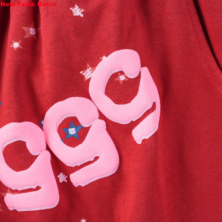 Sp5der Worldwide Red Angel Number 555 Sweatpants - 6