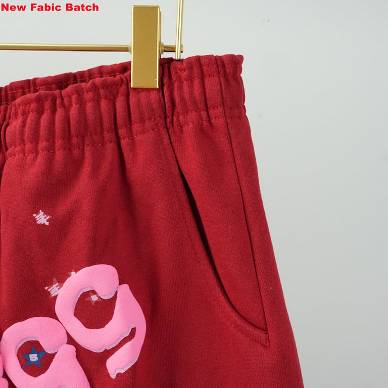 Sp5der Worldwide Red Angel Number 555 Sweatpants - 8