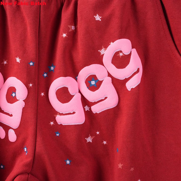 Sp5der Worldwide Red Angel Number 555 Sweatpants - 9