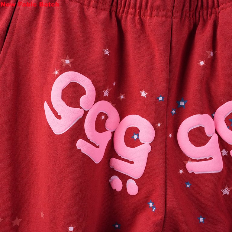 Sp5der Worldwide Red Angel Number 555 Sweatpants - 10