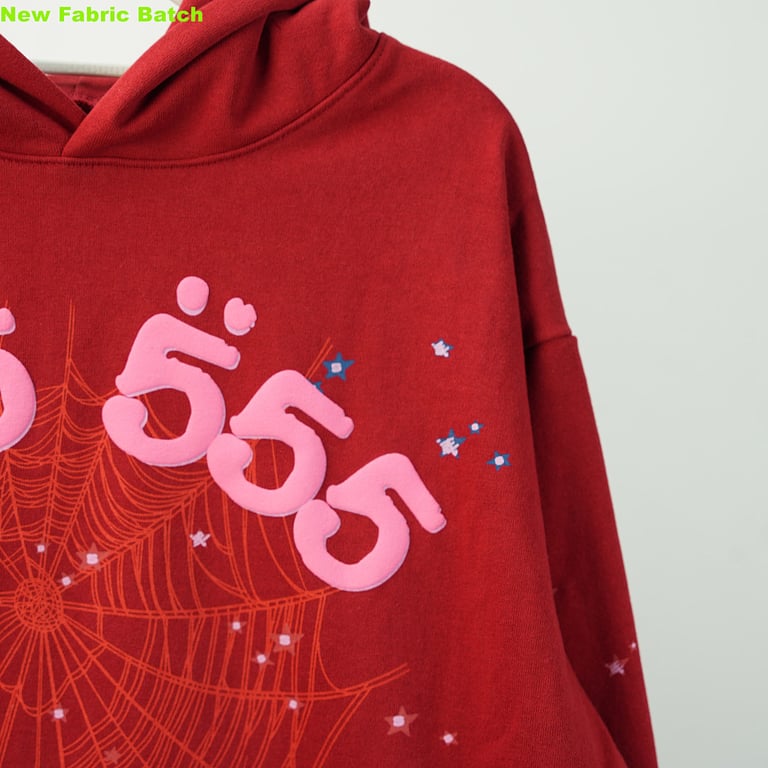 Sp5der Worldwide Red Angel Number 555 Hoodie - 11