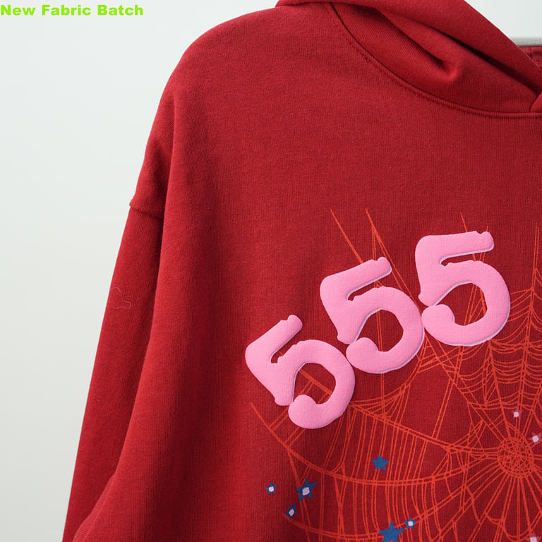 Sp5der Worldwide Red Angel Number 555 Hoodie - 12