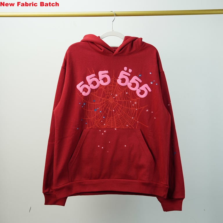 Sp5der Worldwide Red Angel Number 555 Hoodie - 3