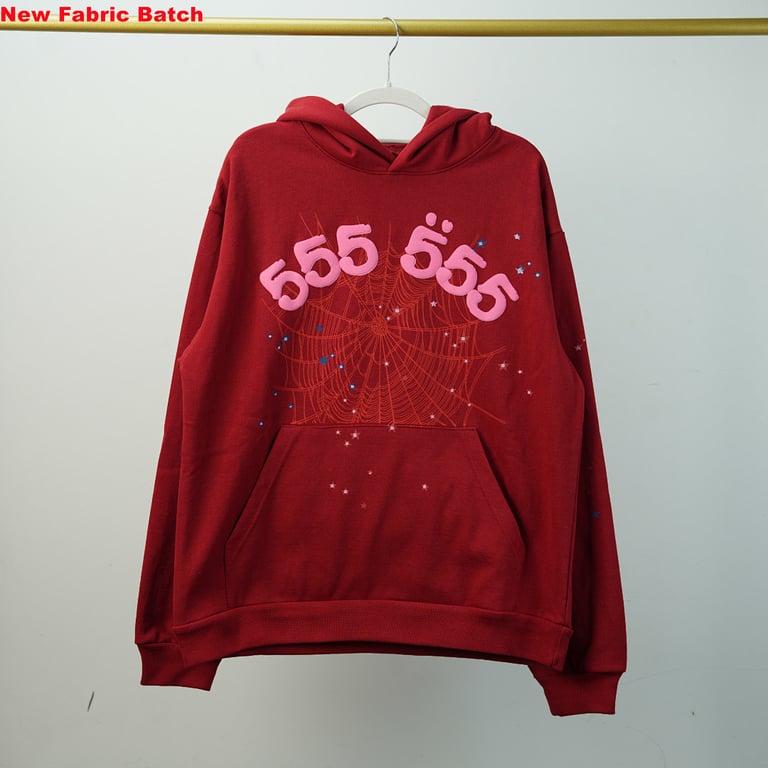 Sp5der Worldwide Red Angel Number 555 Hoodie - 4