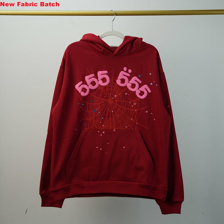 Sp5der Worldwide Red Angel Number 555 Hoodie - 5