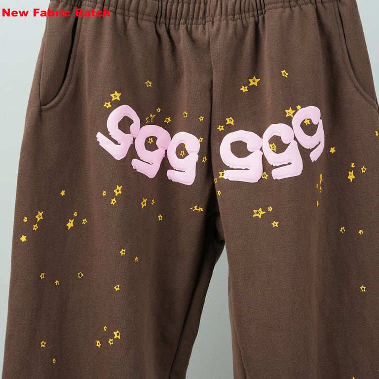 Sp5der Angel Number Sweatpants Brown - 19