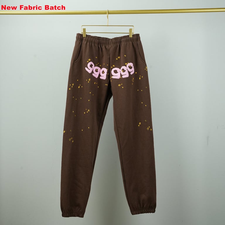 Sp5der Angel Number Sweatpants Brown - 20
