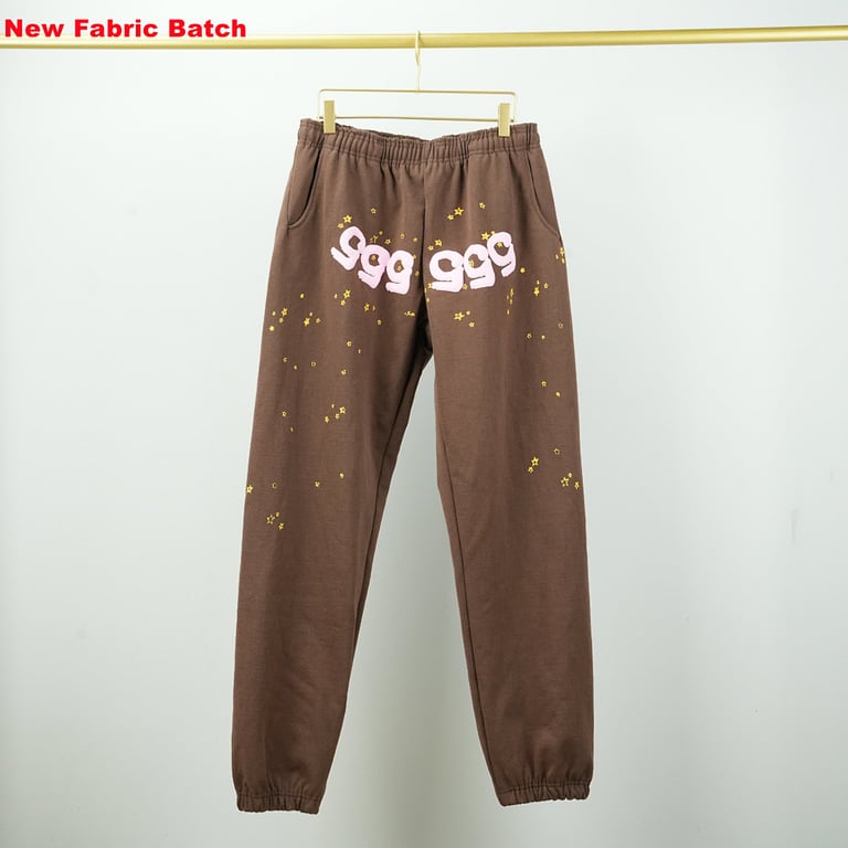 Sp5der Angel Number Sweatpants Brown - 21
