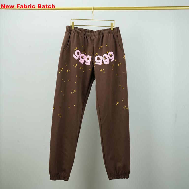 Sp5der Angel Number Sweatpants Brown - 23