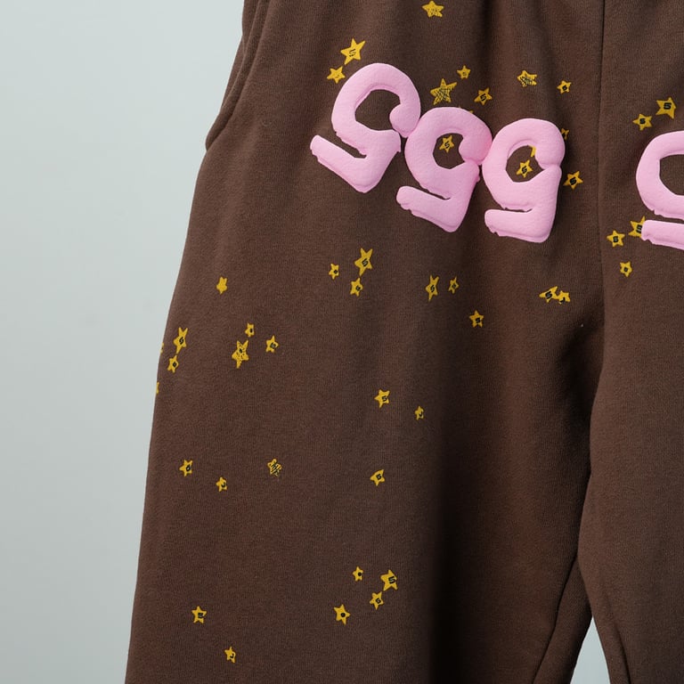 Sp5der Angel Number Sweatpants Brown - 33