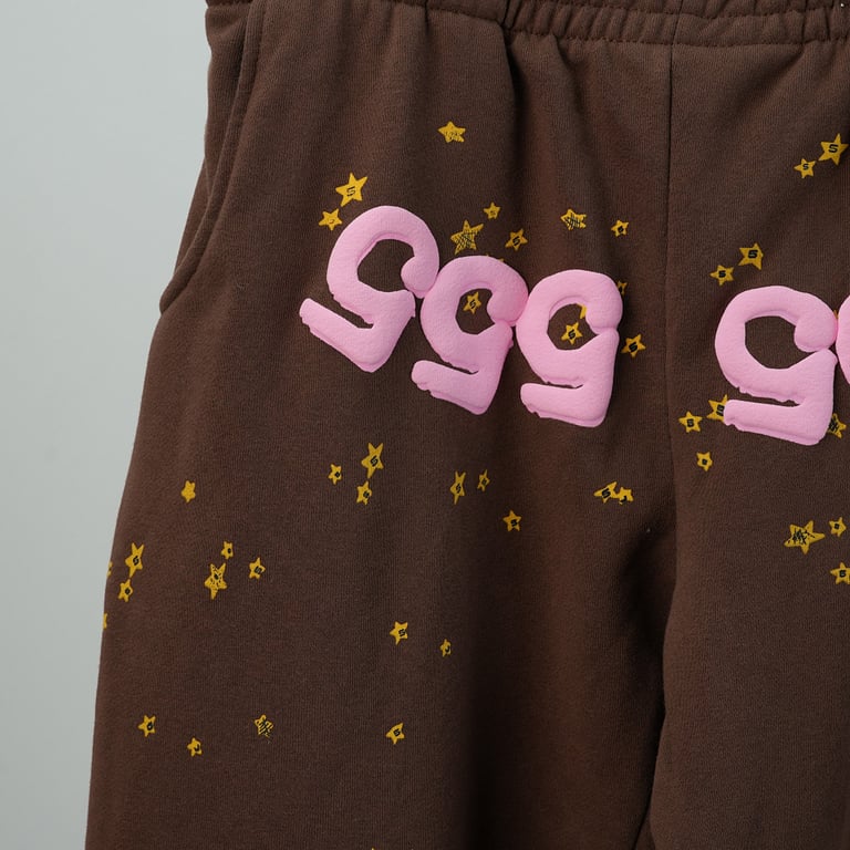 Sp5der Angel Number Sweatpants Brown - 37