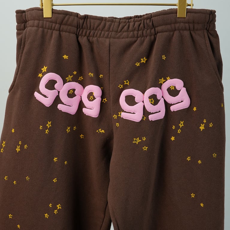 Sp5der Angel Number Sweatpants Brown - 38