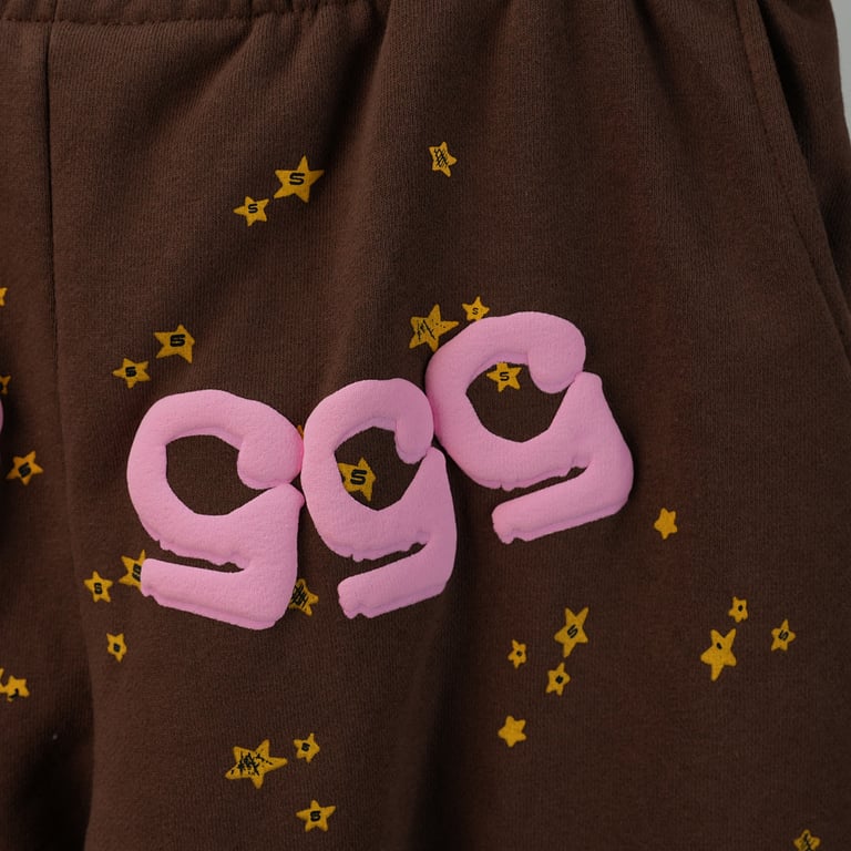 Sp5der Angel Number Sweatpants Brown - 43