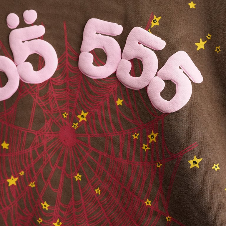 Sp5der Angel Number Hoodie Brown - 20