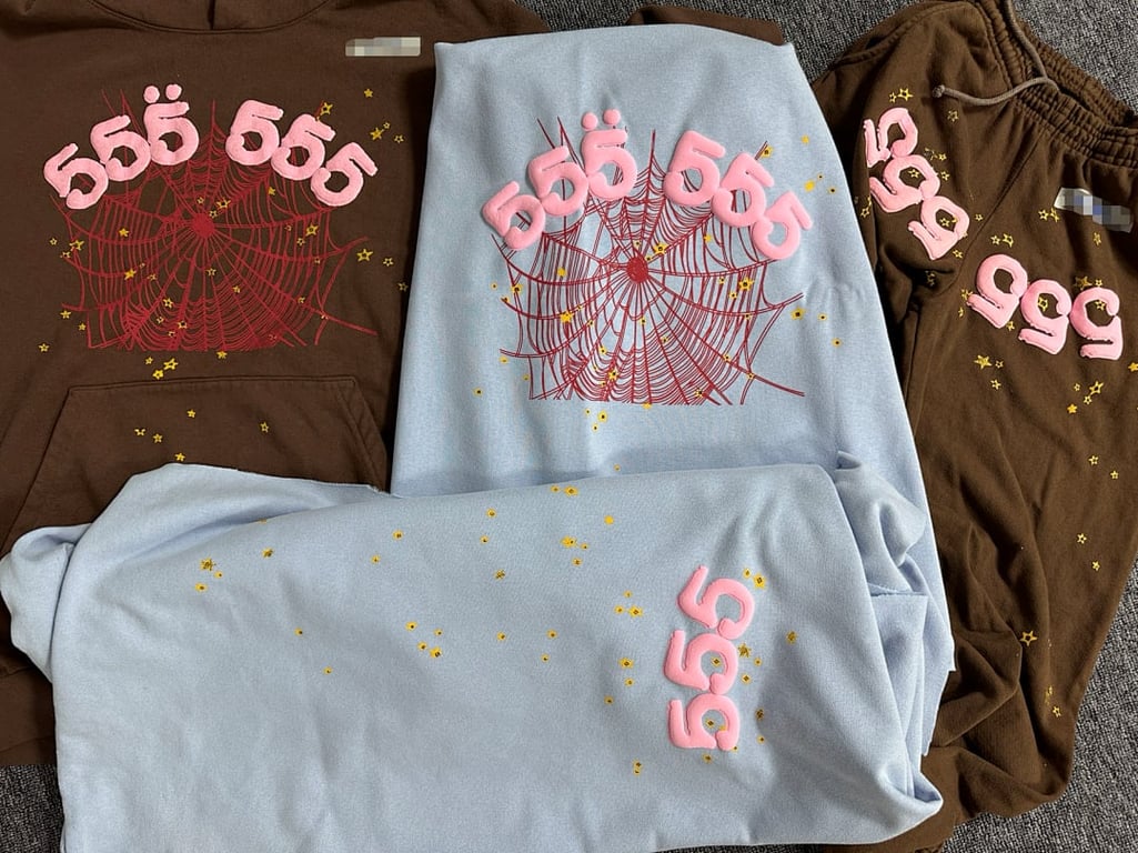 Sp5der Angel Number Hoodie Brown - 3