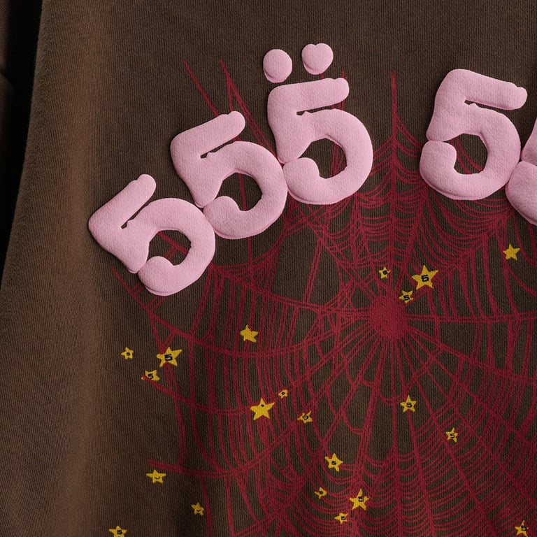 Sp5der Angel Number Hoodie Brown - 21