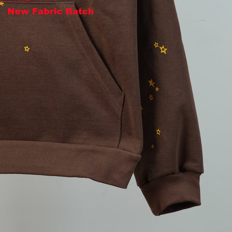 Sp5der Angel Number Hoodie Brown - 32