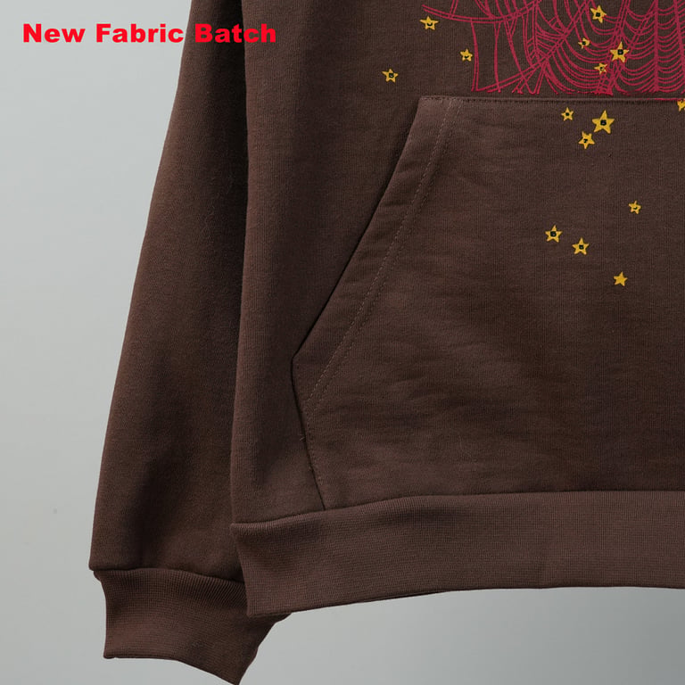 Sp5der Angel Number Hoodie Brown - 33